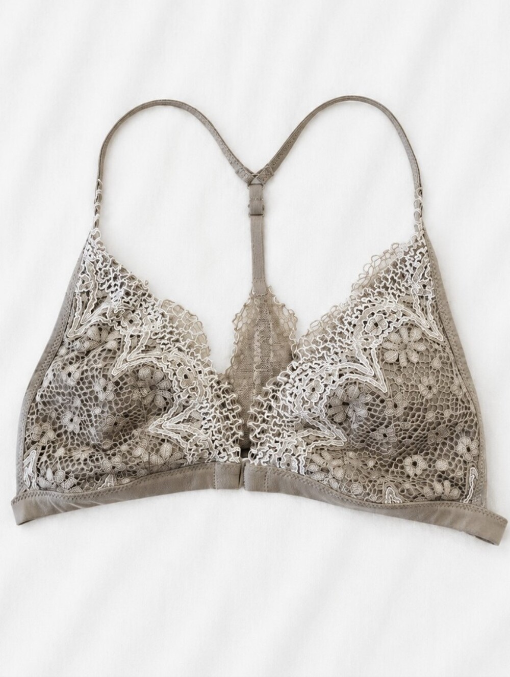 Victoria's Secret Body By Victoria Taupe Lace Racerback Bralette Size S